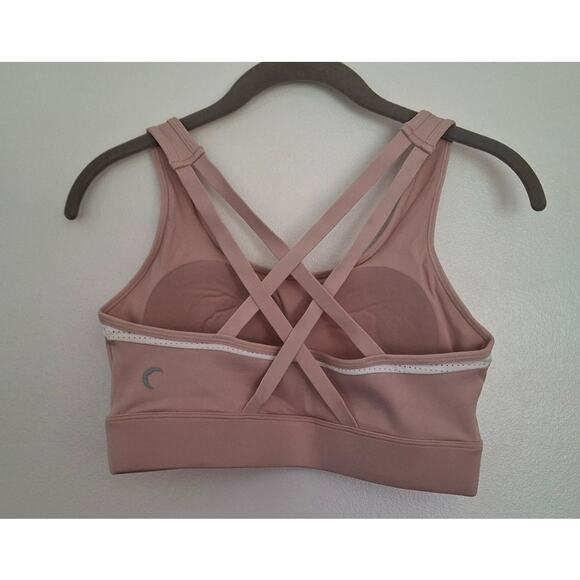 ZYIA Active Bare Primo Mesh Sports Bra Pink Padded Large Strappy Racerback - Picture 3 of 4